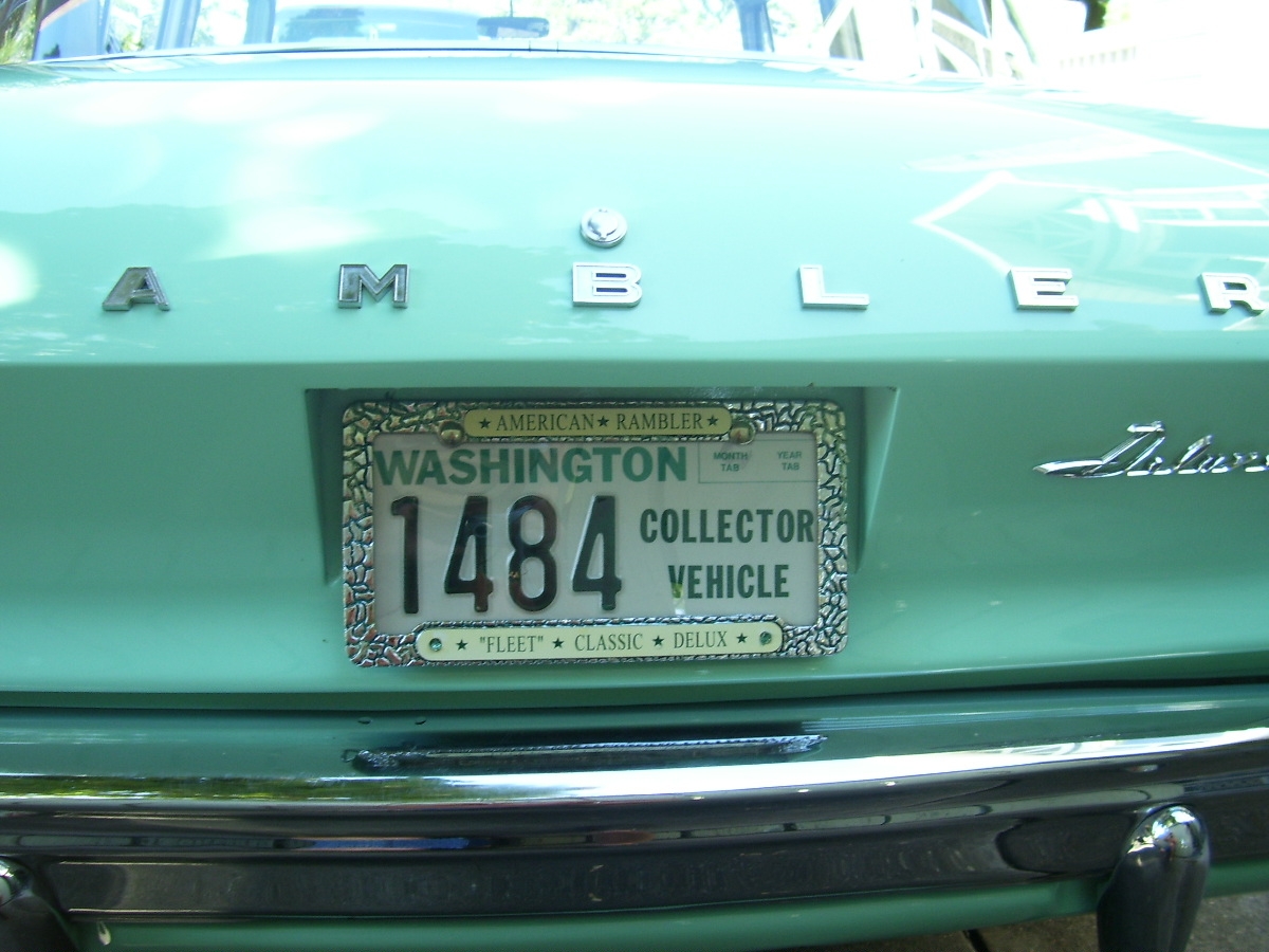 1962 Rambler Classic Deluxe plate